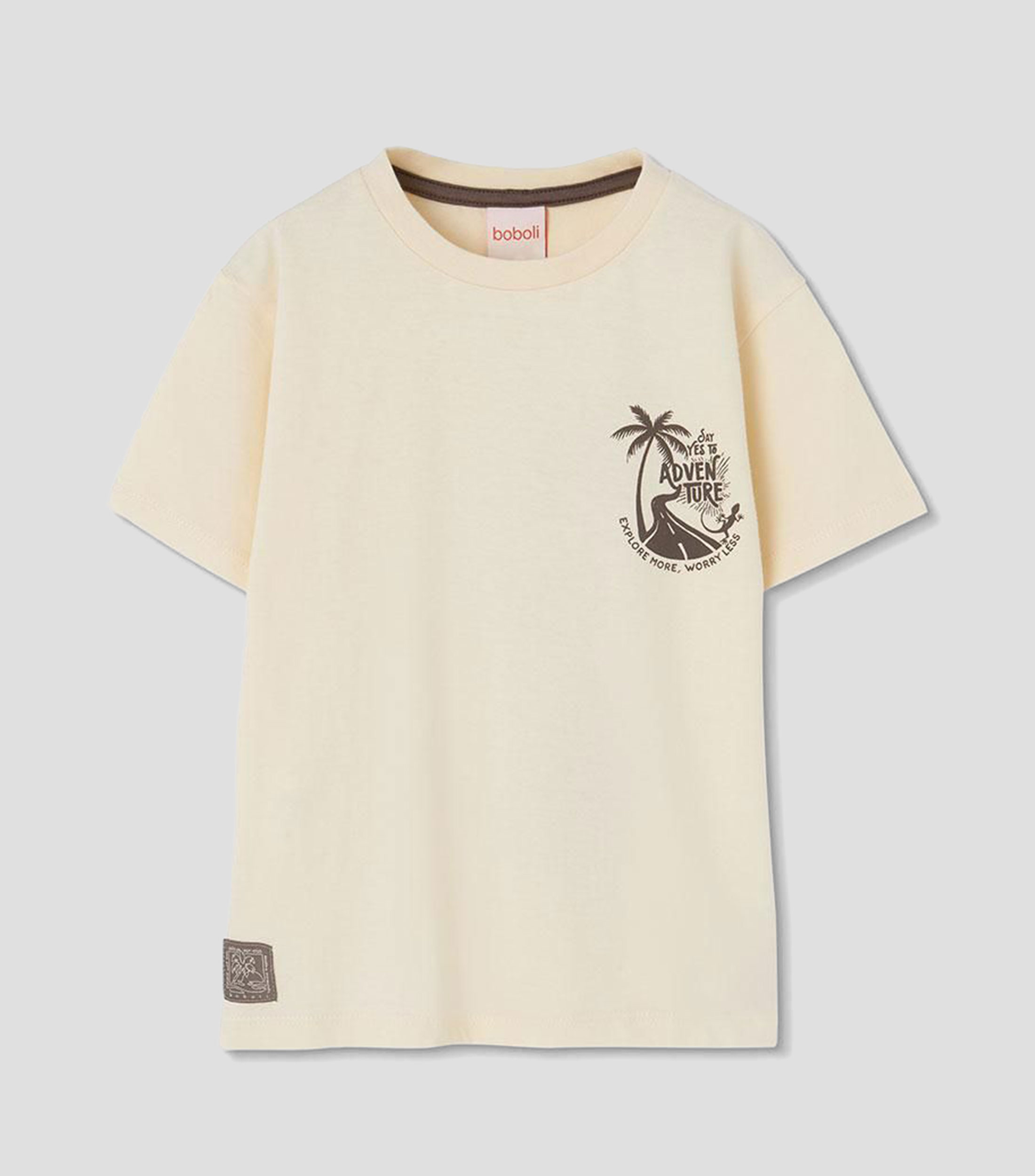 Playera cuello redondo manga corta estampada Niño